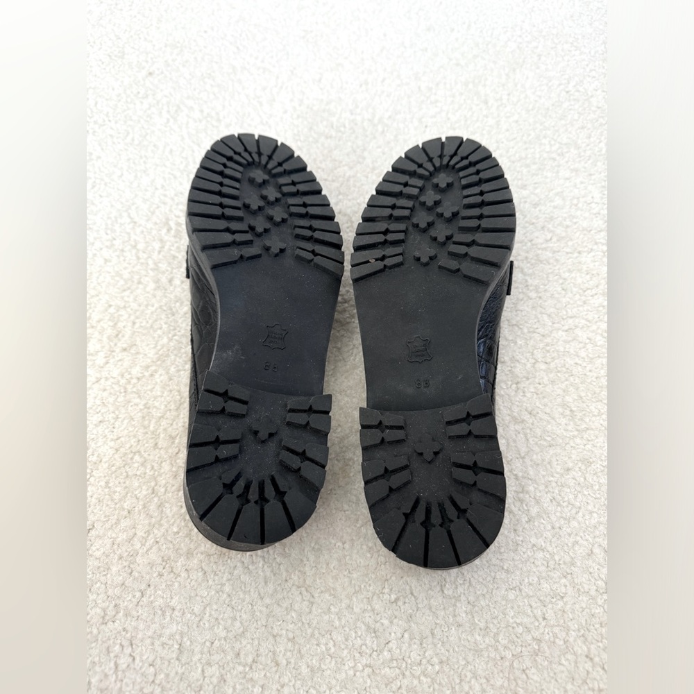 Talbots black leather loafer slides shoes - size 8 - Picture 6 of 6